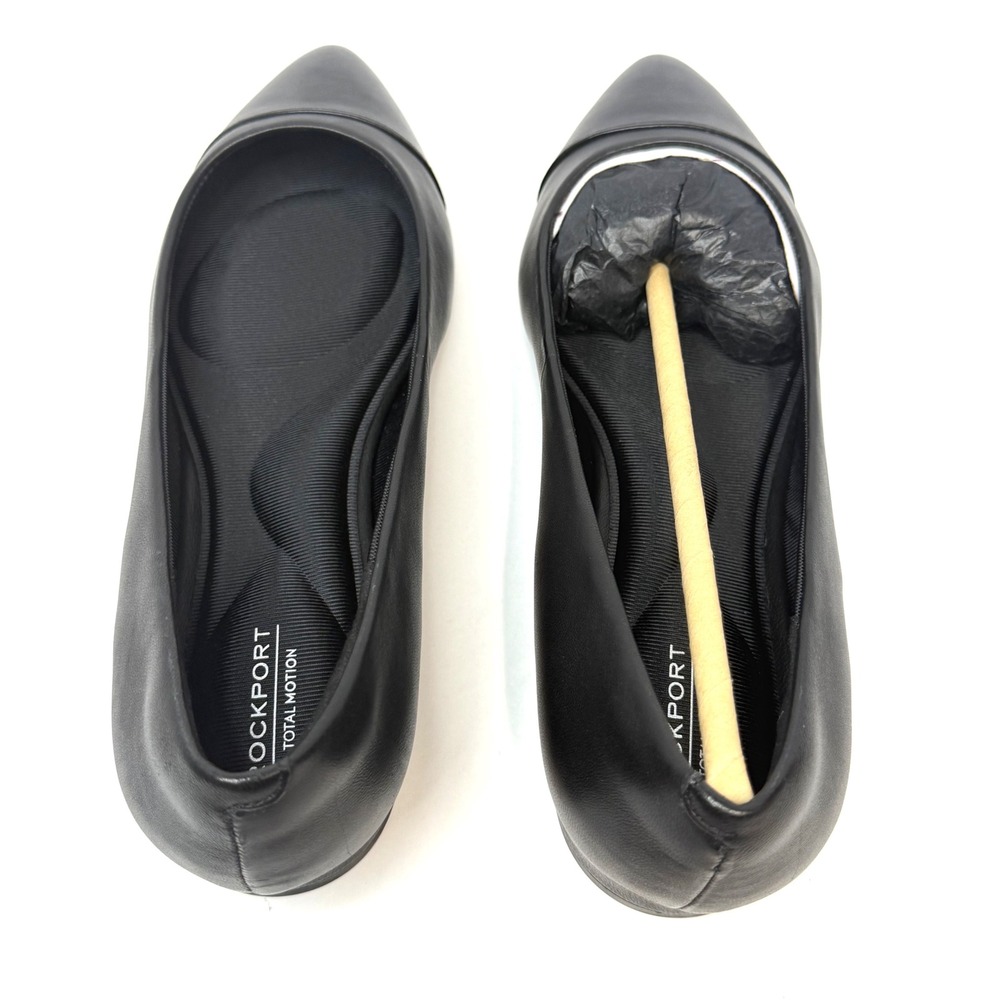 Rockport Womens Kenzie Total Motion Pointy Toe Dress Flats Black Size 8W NWT/BOX - Picture 6 of 8